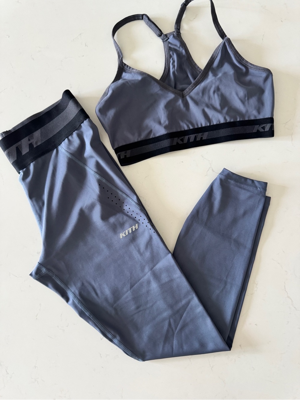Kith Sport Matching Activewear Set Gray Leggings & Sports Bra Size Small